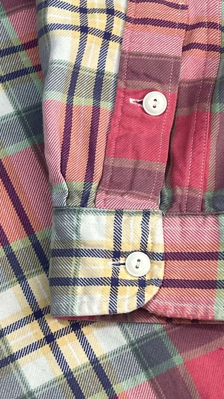 J.Crew Trade And Company Sporting Goods Men's Plaid Flannel Button Down Shirt Si View 4